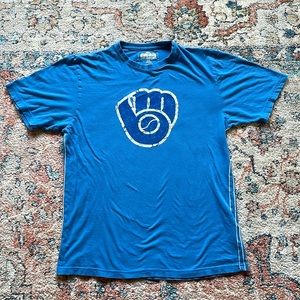Milwaukee Brewers Men's Blue Short Sleeve T-Shirt